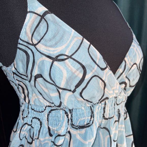 Vintage Y2K Blue Floral Cottage Core Baby Doll Derek Heart Dress / Size: L - Picture 10 of 11